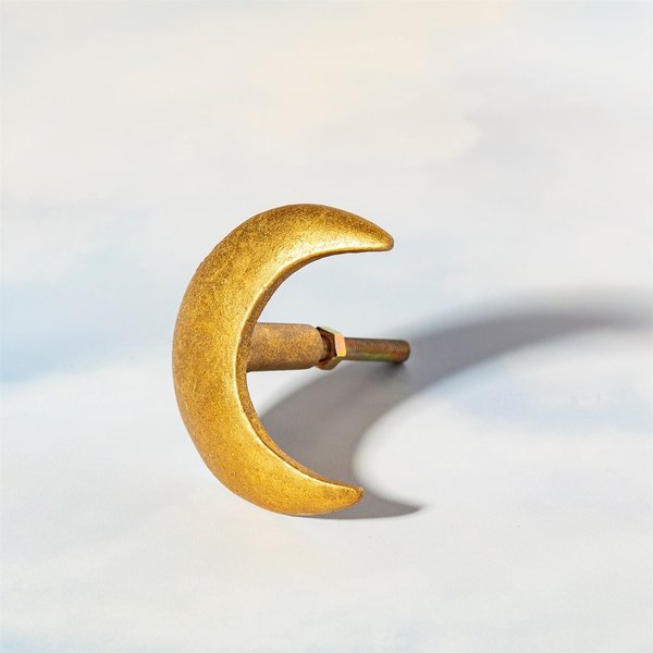 Crescent Moon Drawer Knob - gold