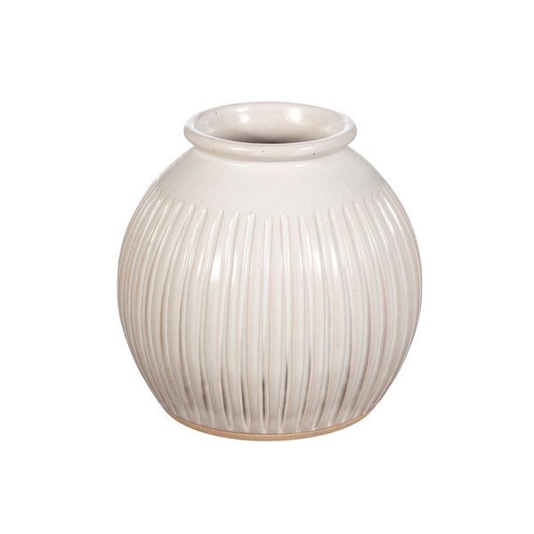 Grooved Vase Large - white