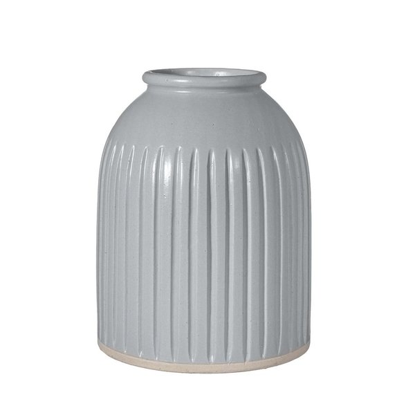 Grooved Vase Large - grey